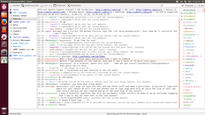 Screenshot of Smuxi 0.10 on Ubuntu Unity