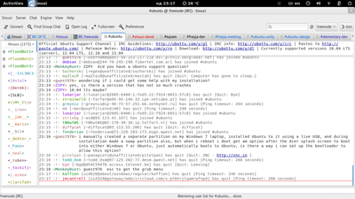 Screenshot of Smuxi 0.8.11 on GNOME3