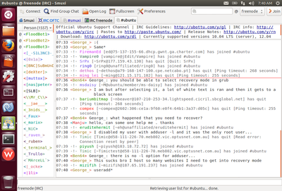 Screenshot of Smuxi 0.8.11 on Ubuntu Unity