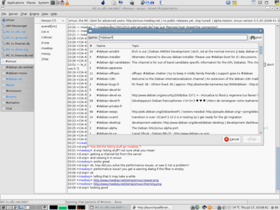 Screenshot of Smuxi 0.6 in action