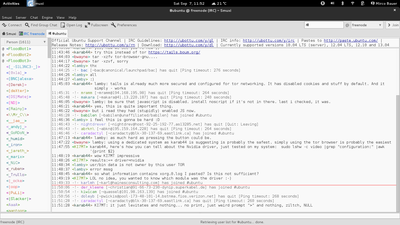 Screenshot of Smuxi 0.9 on GNOME3